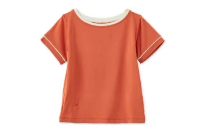 Vild House Of Little Kids'  Ecovero T-shirt In Vintage Coral