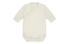 Vild House Of Little Kids'  Ls Organic Cotton Kimono Bodysuits In Ecru-no Dye