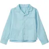 Vild House Of Little Ls Organic Cotton Woven Collared Shirt In Sky Blue