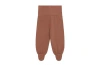 Vild House Of Little Kids'  Organic Cotton Leggings With Feet In Clay Pink-beetroot Plant Dye