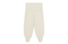 Vild House Of Little Organic Cotton Leggings With Feet In Ecru-no Dye