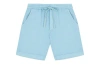 Vild House Of Little Kids'  Organic Cotton Long Shorts In Ice Blue-natural Mineral Dye