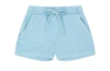 Vild House Of Little Organic Cotton Shorts In Ice Blue-natural Mineral Dye