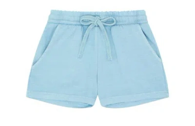 Vild House Of Little Kids'  Organic Cotton Shorts In Ice Blue-natural Mineral Dye