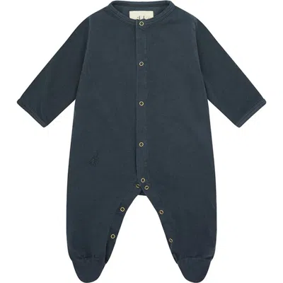 Vild House Of Little Kids'  Organic Cotton Sleepsuit In Blue Stone-palmetto Plant Dye