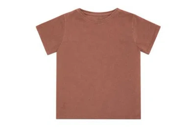Vild House Of Little Kids'  Organic Cotton T-shirt In Clay Pink-beetroot Dye
