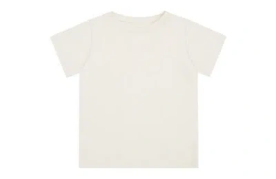 Vild House Of Little Kids'  Organic Cotton T-shirt In Ecru-no Dye