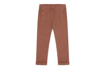 Vild House Of Little Kids'  Organic Cotton Trousers In Brown