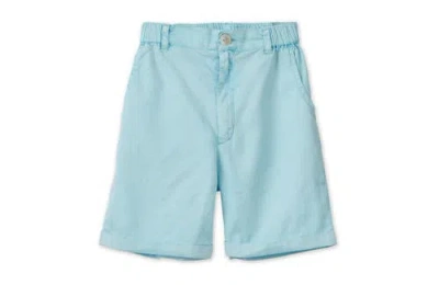 Vild House Of Little Kids'  Organic Cotton Woven Bermuda Shorts In Sky Blue