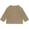 Vild House Of Little Organic Knit Cardigan In Beige-orange Plant Dye