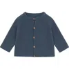 Vild House Of Little Kids'  Organic Knit Cardigan In Blue Stone-palmetto Plant Dye