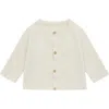 Vild House Of Little Kids'  Organic Knit Cardigan In Ecru-no Dye