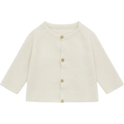 Vild House Of Little Kids'  Organic Knit Cardigan In Ecru-no Dye