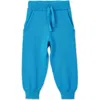 Vild House Of Little Organic Knit Joggers In Archipelago Blue