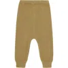 Vild House Of Little Organic Knit Trousers In Beige-orange Plant Dye