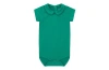 Vild House Of Little Kids'  Ss Organic Cotton Collared Bodysuit In Happy Green