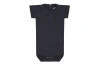 Vild House Of Little Kids'  Ss Organic Cotton Collared Bodysuit In Nocturnal Navy