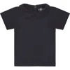 Vild House Of Little Ss Organic Cotton Collared Shirt In Nocturnal Navy