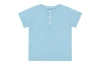 Vild House Of Little Ss Organic Cotton Henley T-shirt In Ice Blue-natural Mineral Dye