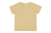 Vild House Of Little Kids'  Ss Organic Cotton Henley T-shirt In Sandstone-natural Mineral Dye