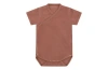 Vild House Of Little Ss Organic Cotton Kimono Bodysuit In Clay Pink-beetroot Plant Dye