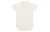 Vild House Of Little Kids'  Ss Organic Cotton Kimono Bodysuit In Ecru-no Dye