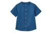 Vild House Of Little Ss Organic Cotton Woven Shirt In Navy Blue