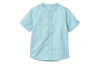 Vild House Of Little Kids'  Ss Organic Cotton Woven Shirt In Sky Blue