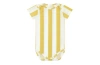 Vild House Of Little Yellow Striped, Tencel Bodysuit In Yellow Striped