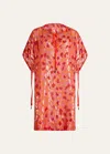 Vilebrequin Abstract Leopard Printed Coverup Dress In Abricot