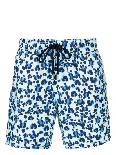 Vilebrequin Abstract-pattern Tonal Swim Shorts In Blau