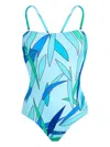 Vilebrequin Madrague Crossed Back Straps One-piece Swimsuit In Blue