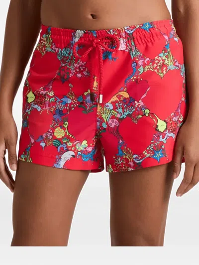 Vilebrequin Amor Graphic-print Mini Swim Shorts In Red