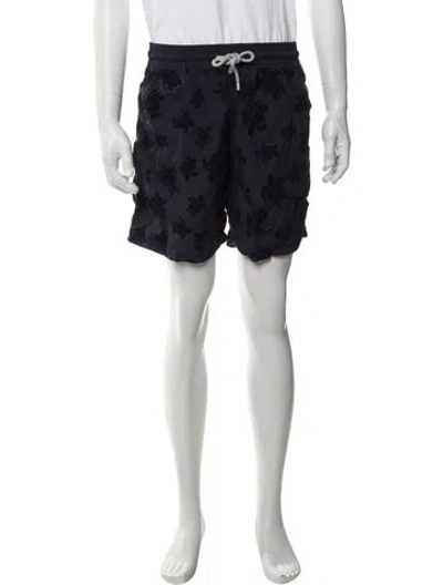 Pre-owned Vilebrequin Animal Print Swim Trunks In Blue