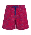 Vilebrequin Aquarium Embroidered Mistral Swim Shorts In Red