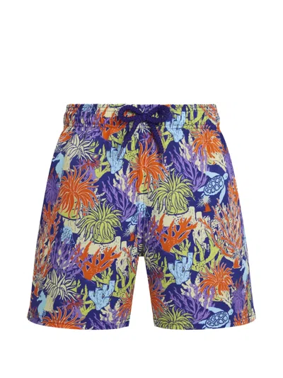 Vilebrequin Kids' Aquatic-life-print Swim Shorts In Multi
