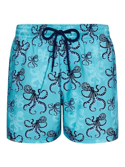 Vilebrequin Poulpes Stretch Swim Shorts In Blue