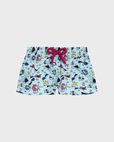 Vilebrequin Kids' Baby Swim Trunks Aquatic Carnival In Blue