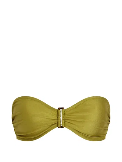 Vilebrequin Back-clasp Ring Bikini Top In Green