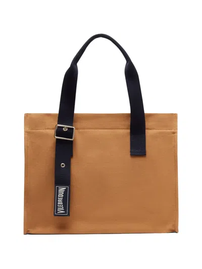 Vilebrequin Bagmu Adjustable-handle Patch Beach Bag In Brown