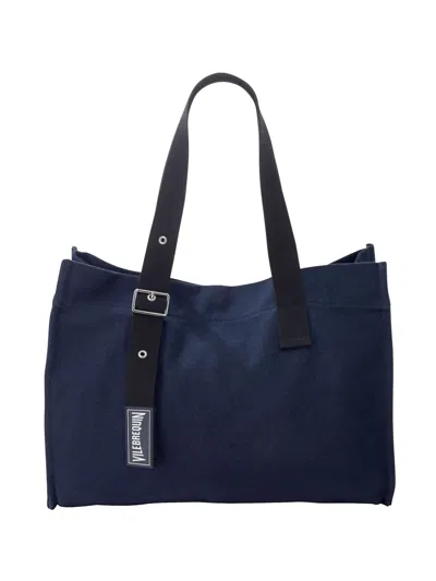 Vilebrequin Roll-up Cotton Beach Bag With Adjustable Shoulder Strap In Orange