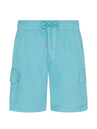 Vilebrequin Baie Linen Cargo Pants In Blue