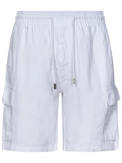 Vilebrequin Drawstring-fastening Linen Cargo Shorts In White