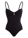 Vilebrequin Solid Bandeau One-piece Swimsuit In Black