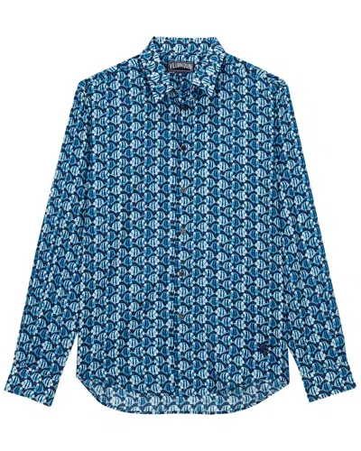 Vilebrequin Batik Fish Shirt In Blue