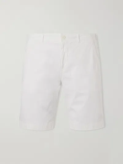 Vilebrequin Belin Woven Cotton-blend Casual Shorts In White