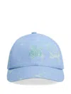 Vilebrequin 자수 베이스볼 캡 모자 In Blue