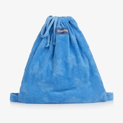 Vilebrequin Blue Cotton Packable Beach Towel (145cm)
