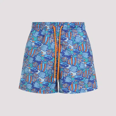 Vilebrequin Fishy Vibes Swim Shorts With Fish Pattern In Blue