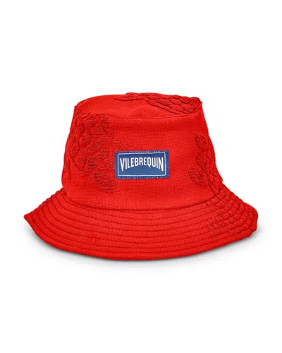 Vilebrequin Boheme Terry Bucket Hat In Poppy